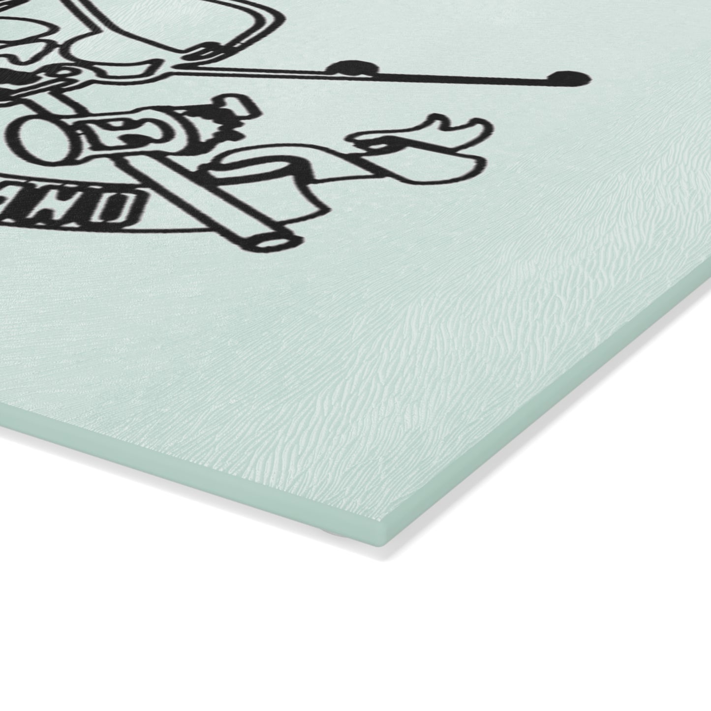 Unique Skull Graphic Glass Cutting Board - Perfect for Chefs & Gift Lovers!