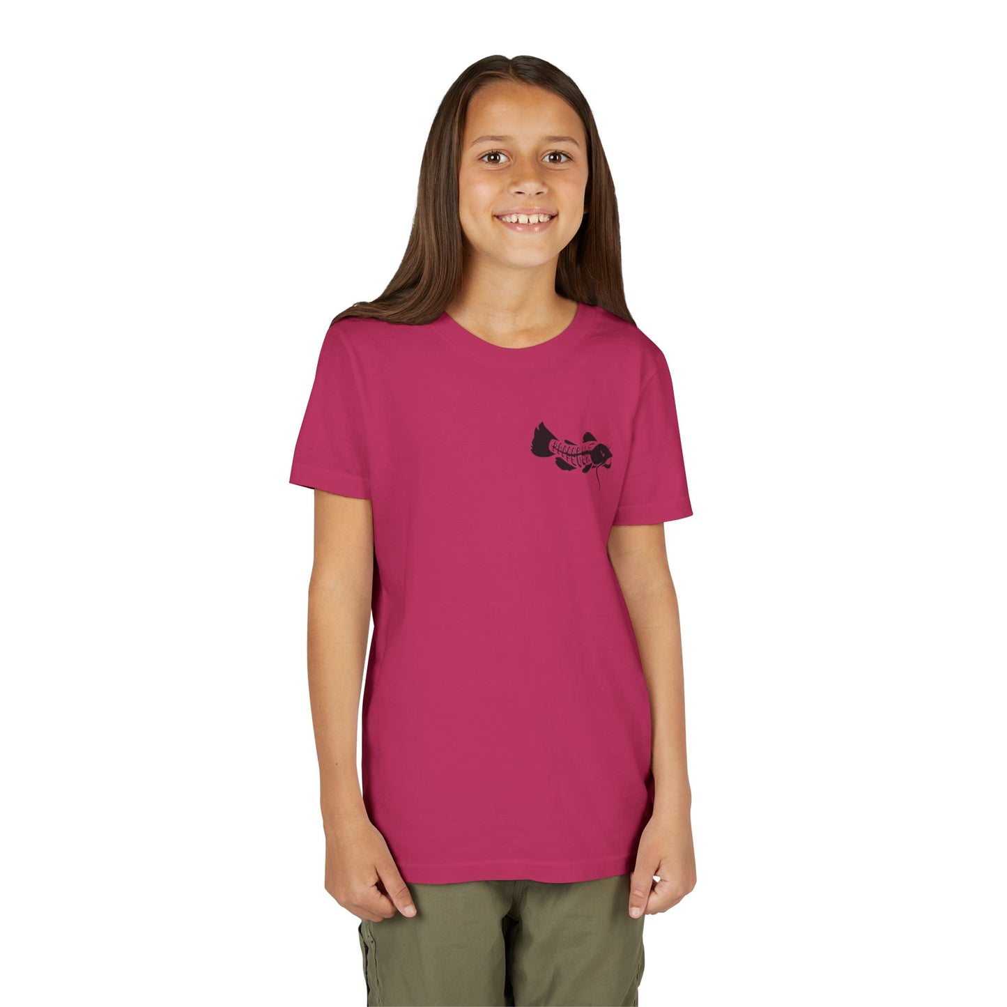 Funny Youth Short Sleeve Tee - Show Me Those Kitties Fishing Shirt