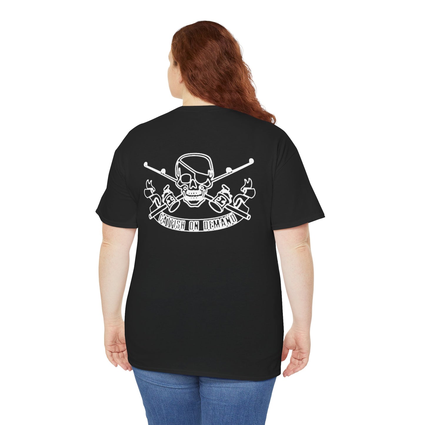 Unisex Heavy Cotton Skull and Crossbones Tee - Pirate Theme Graphic T-Shirt