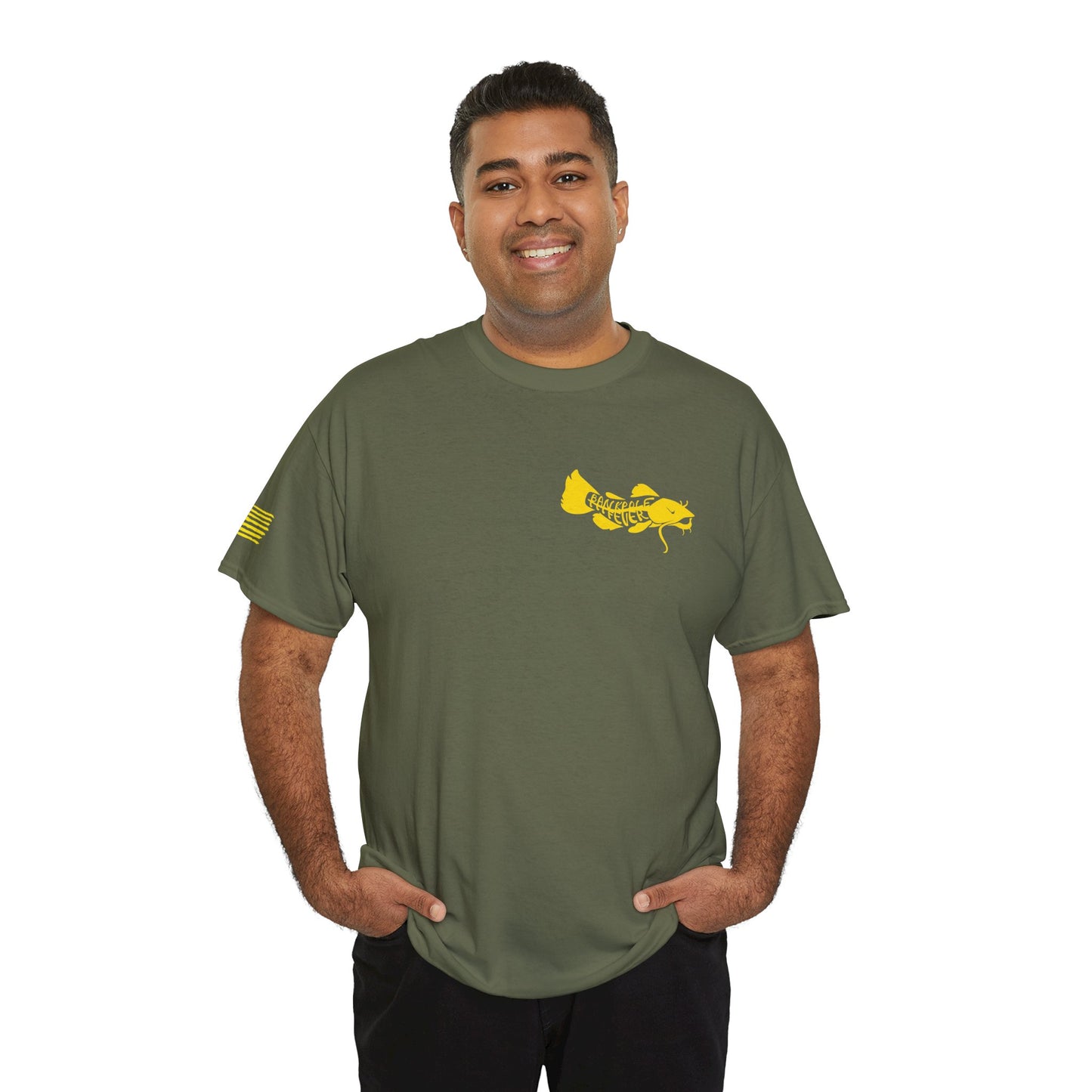 Veterans-Show Me Those Kitties Unisex Heavy Cotton Tee w/ Gold logo