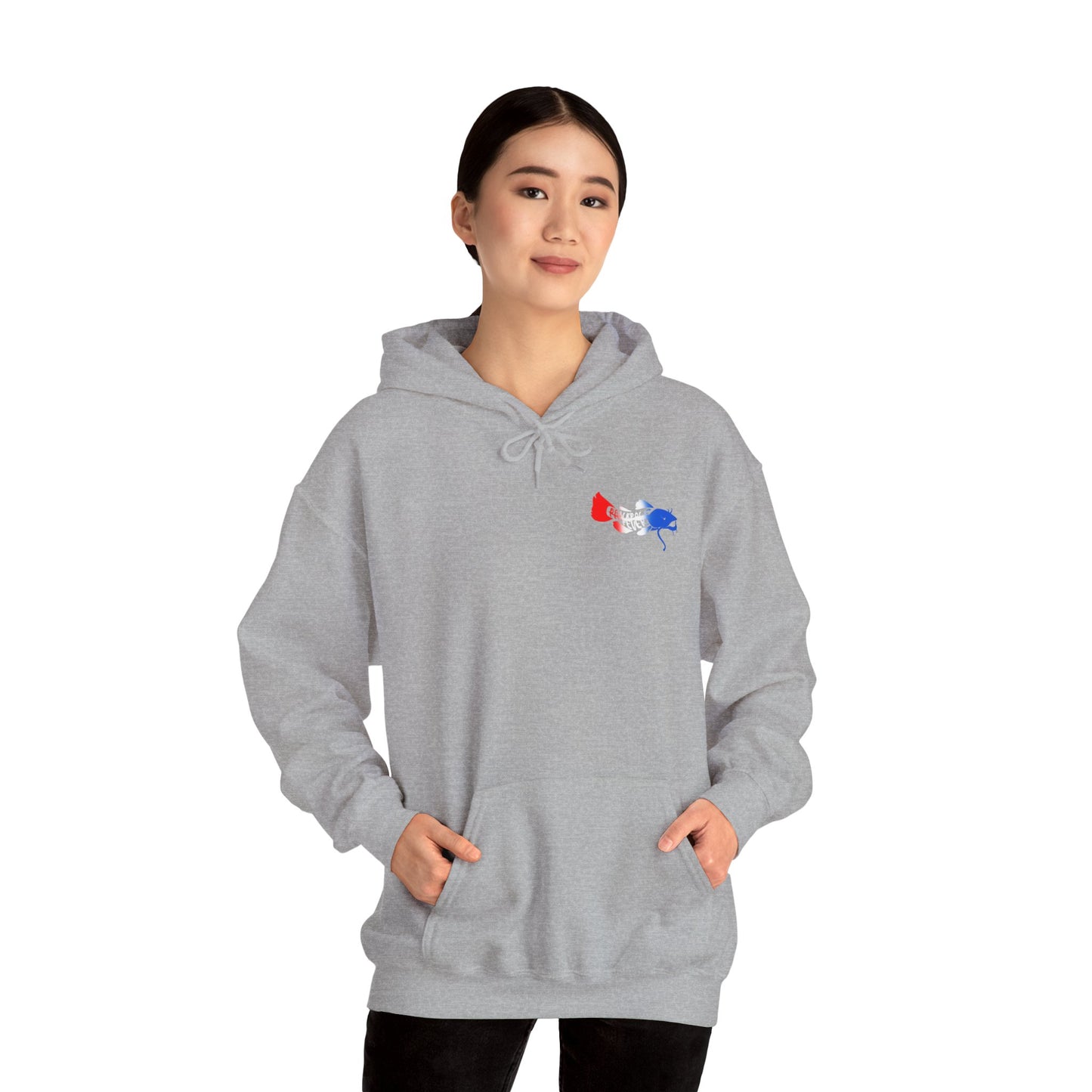 Patriotic Catfish Enthusiast Unisex Hoodie - Show Me Those Kitties Design