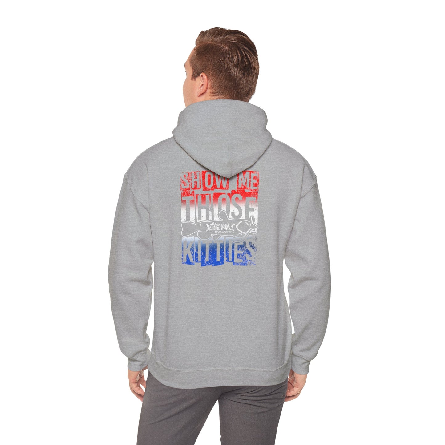 Patriotic Catfish Enthusiast Unisex Hoodie - Show Me Those Kitties Design