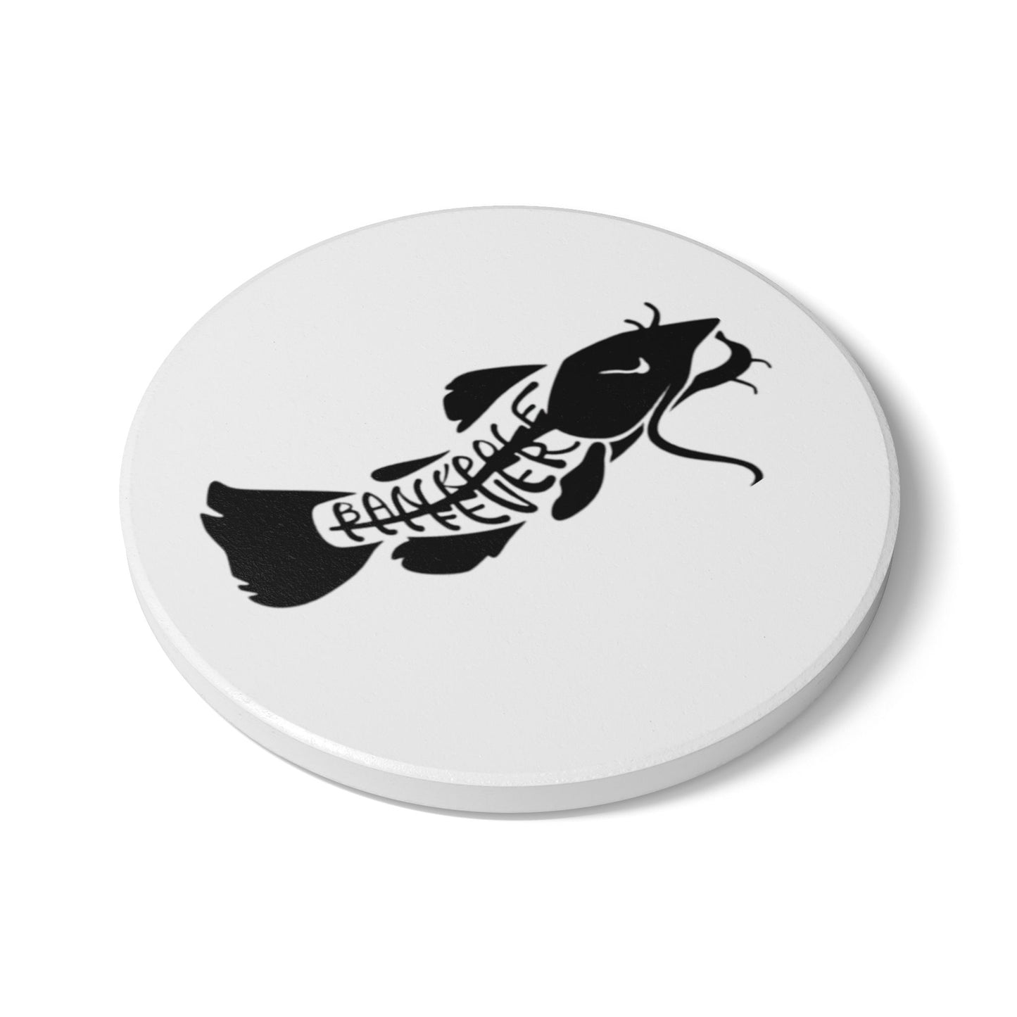 Black Catfish Ceramic Coaster - Perfect for Fishing Lovers & Home Decor