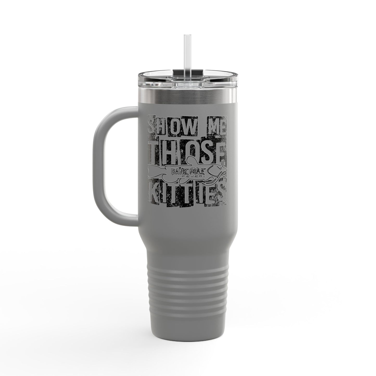 Eco-Friendly Insulated Travel Mug - 40oz with Fish Design for Adventurers