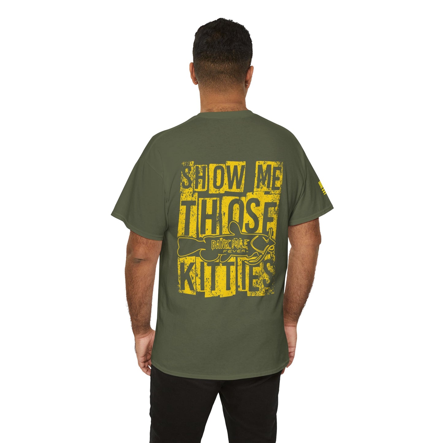 Veterans-Show Me Those Kitties Unisex Heavy Cotton Tee w/ Gold logo