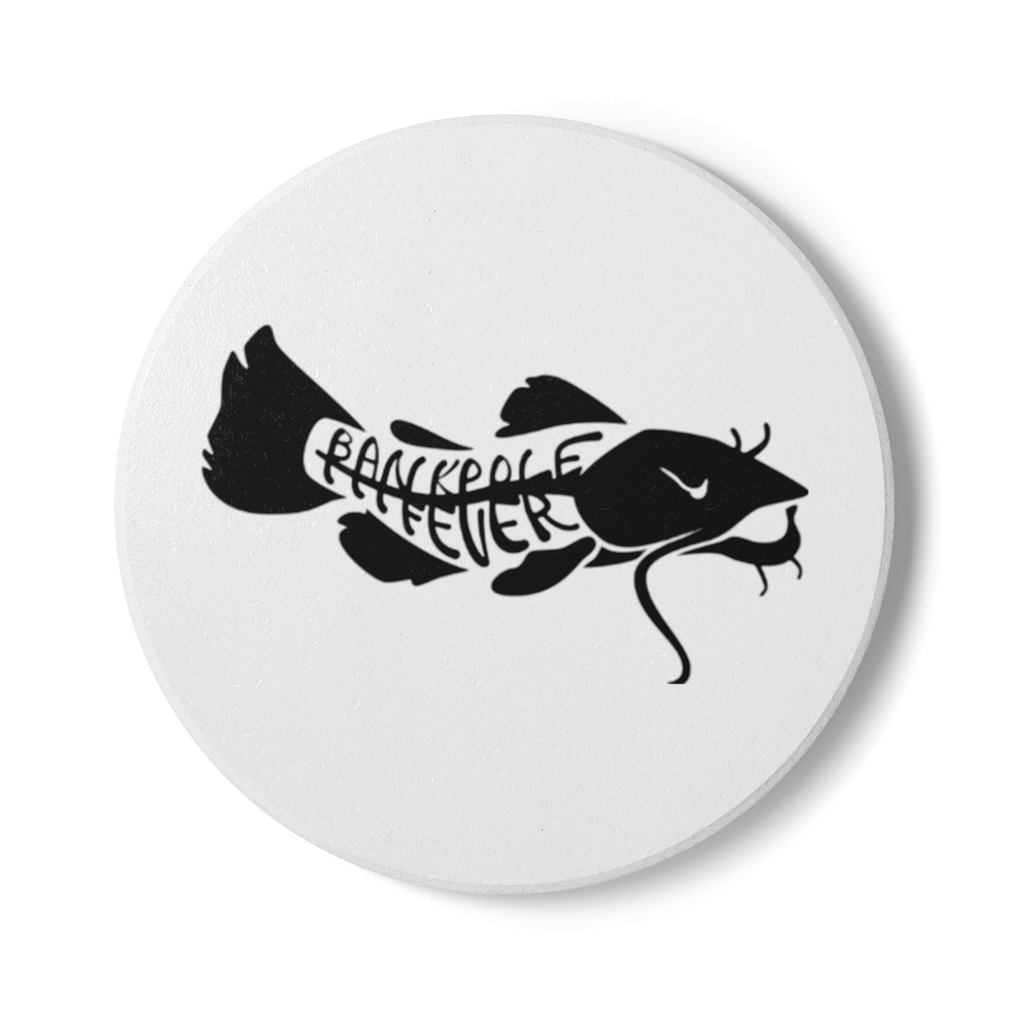 Black Catfish Ceramic Coaster - Perfect for Fishing Lovers & Home Decor