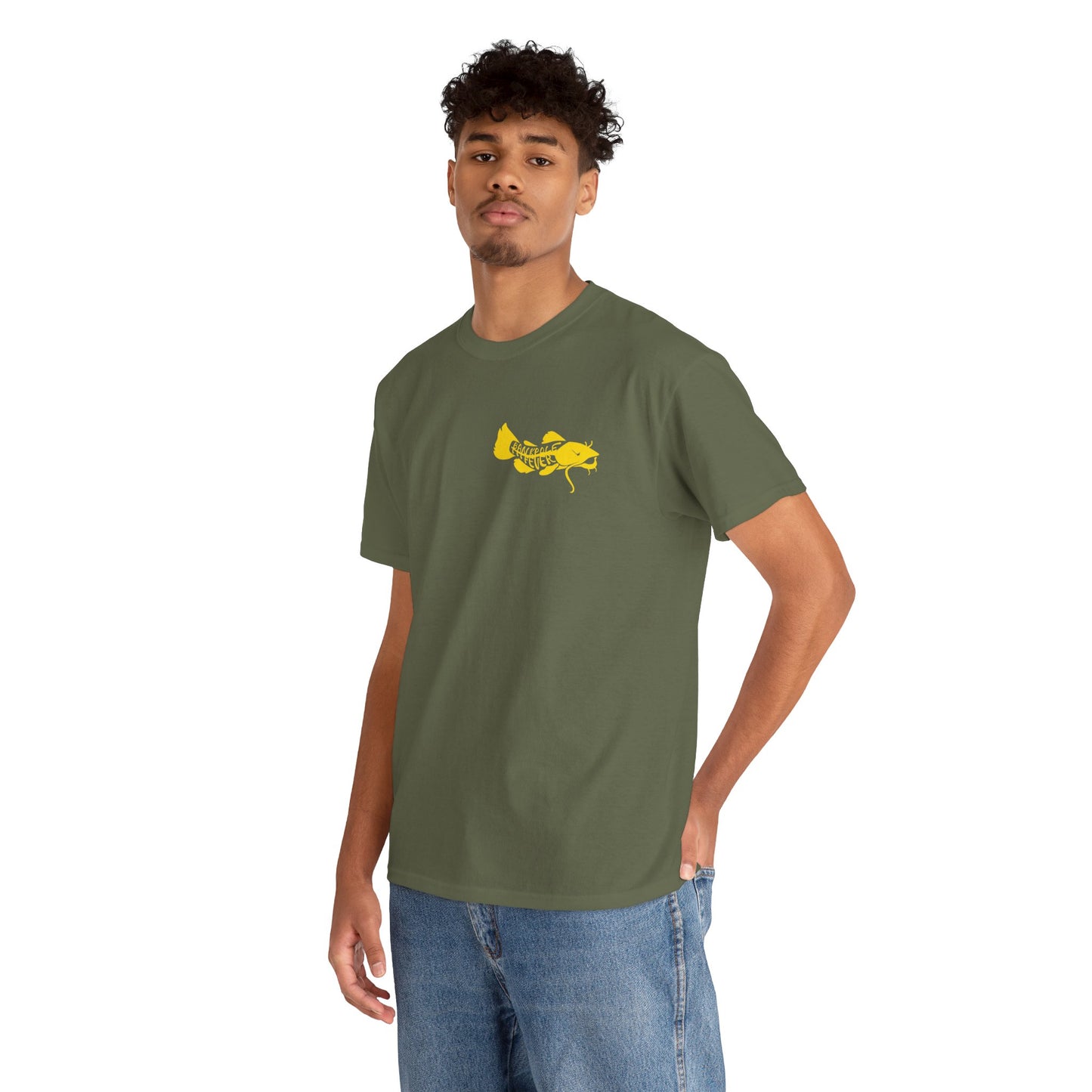 Veterans-Show Me Those Kitties Unisex Heavy Cotton Tee w/ Gold logo