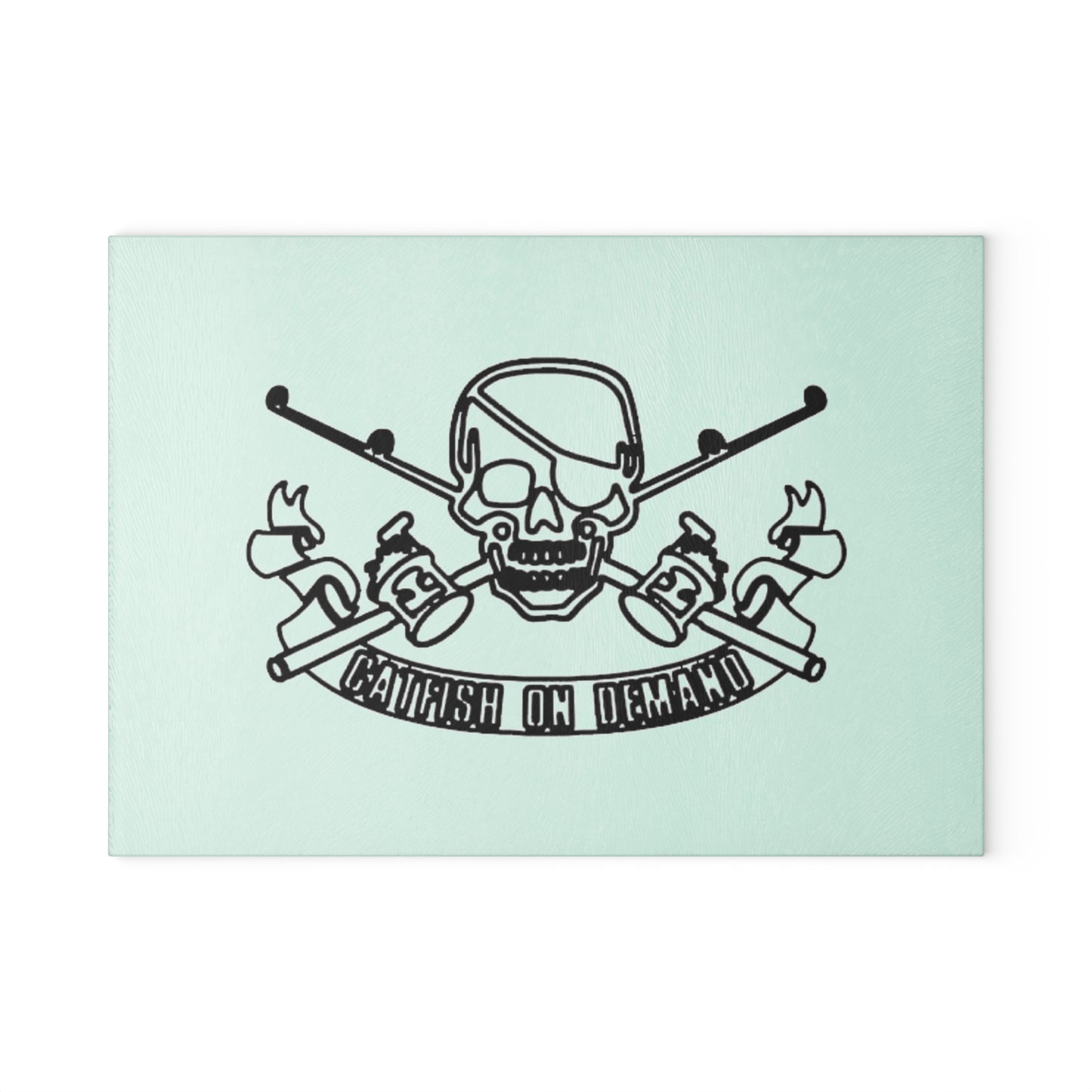 Unique Skull Graphic Glass Cutting Board - Perfect for Chefs & Gift Lovers!