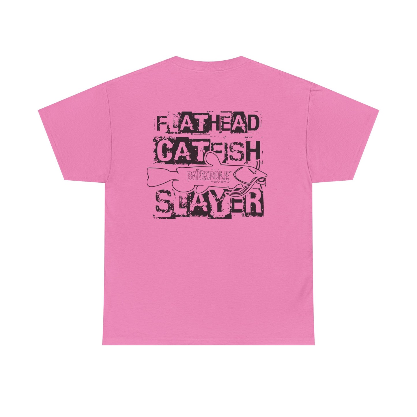 Mens/ Women's Adult Flathead Catfish Slayer Unisex Heavy Cotton Tee - Fun Fishing Shirt for Anglers
