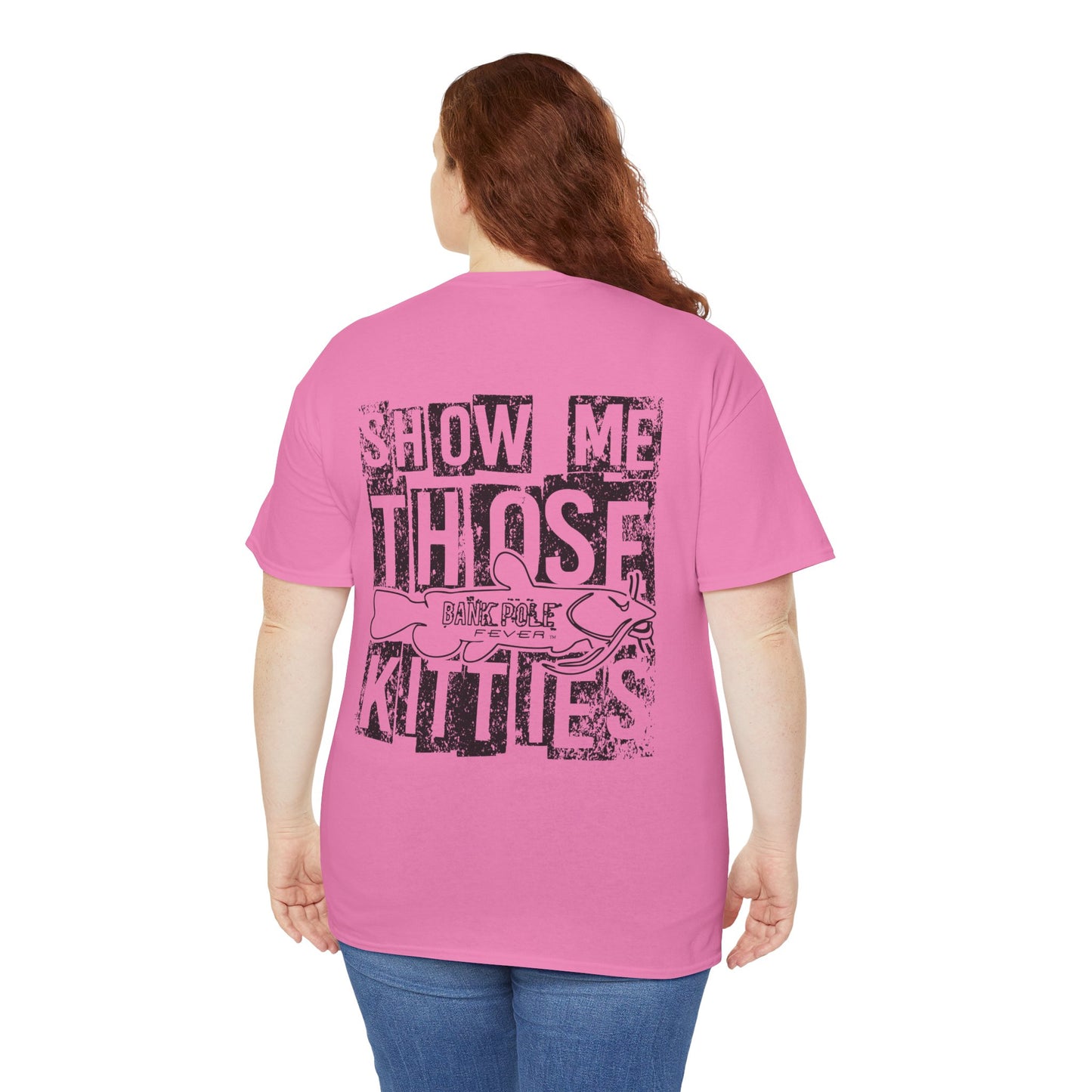 (Safety Colors)Show-me Those Kitties Heavy Cotton T-Shirt w/ black logo