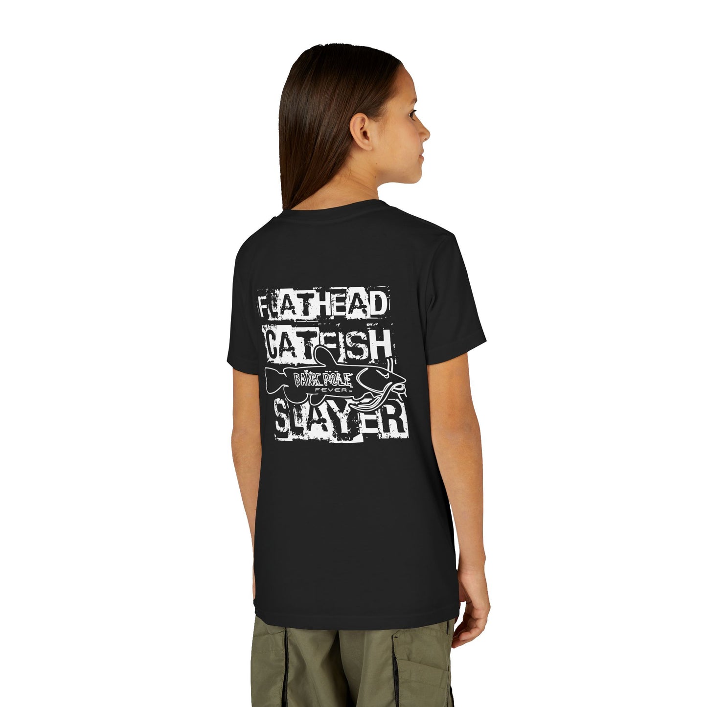 Funny Youth Short Sleeve Tee - Show Me Those Kitties Fishing Shirt