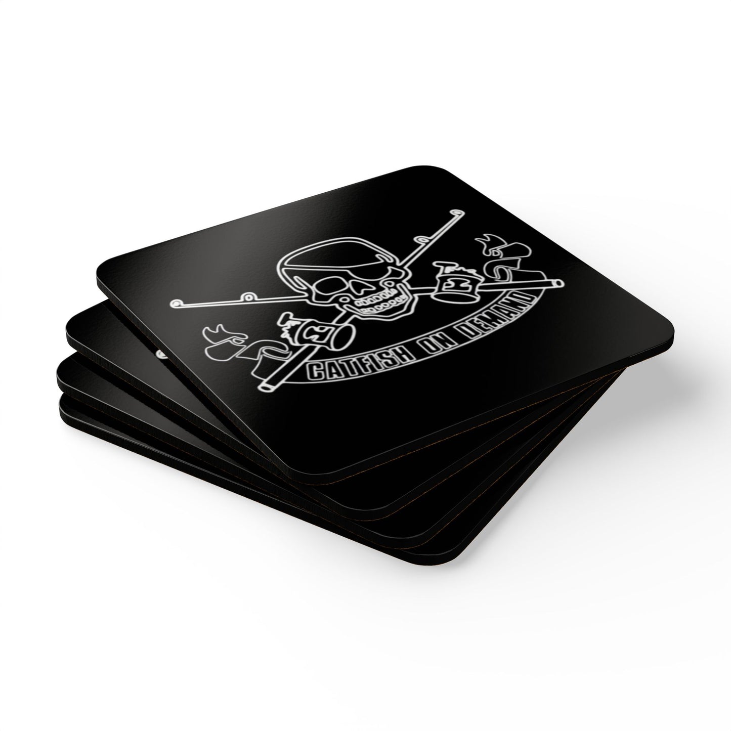 Fishing-Themed Cork Coaster Set - Perfect Gift for Anglers