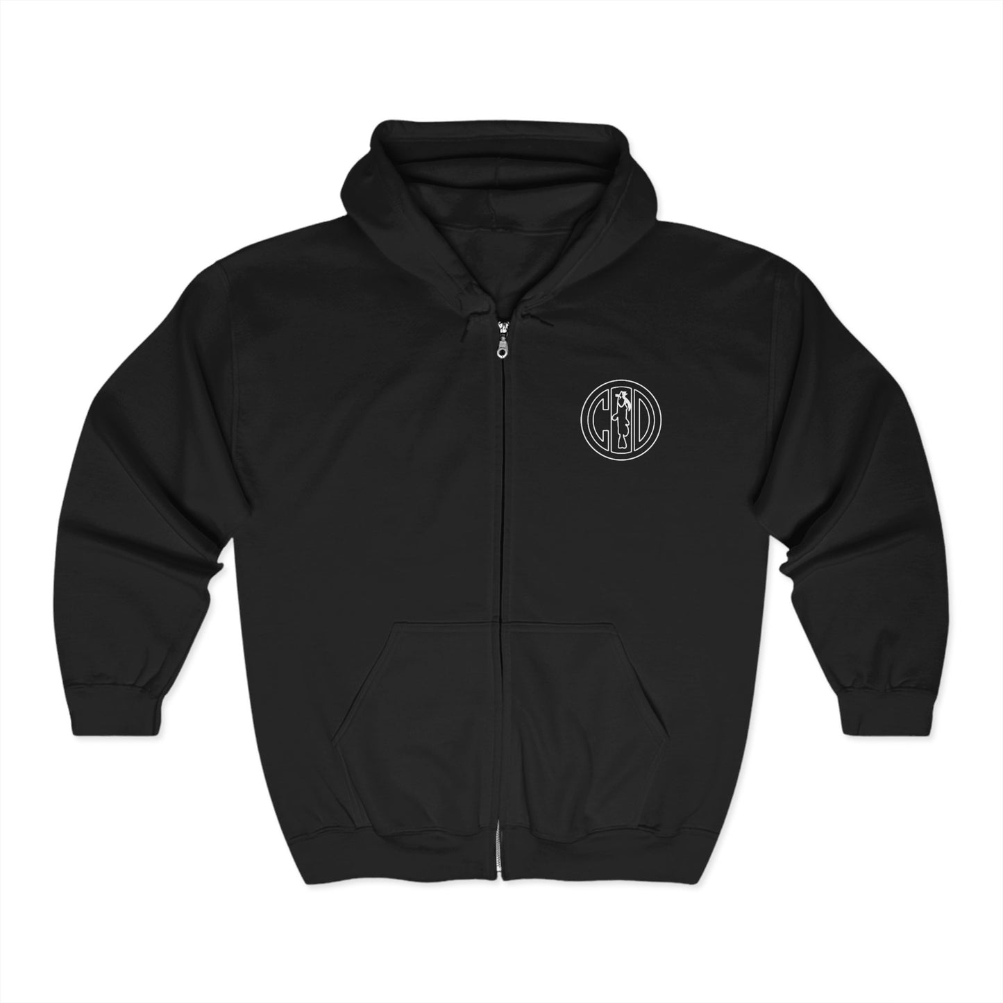 Skull & Crossbones Full Zip Hoodie - Unisex Heavy Blend Sweatshirt for Casual Comfort