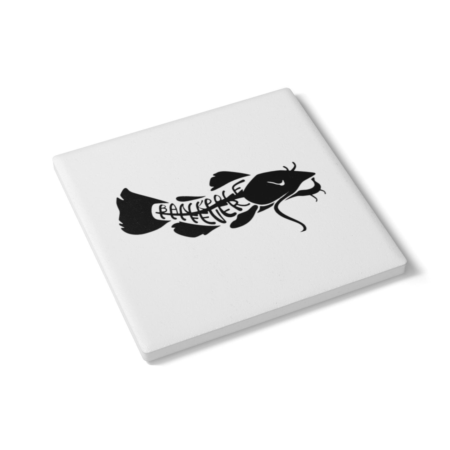 Black Catfish Ceramic Coaster - Perfect for Fishing Lovers & Home Decor