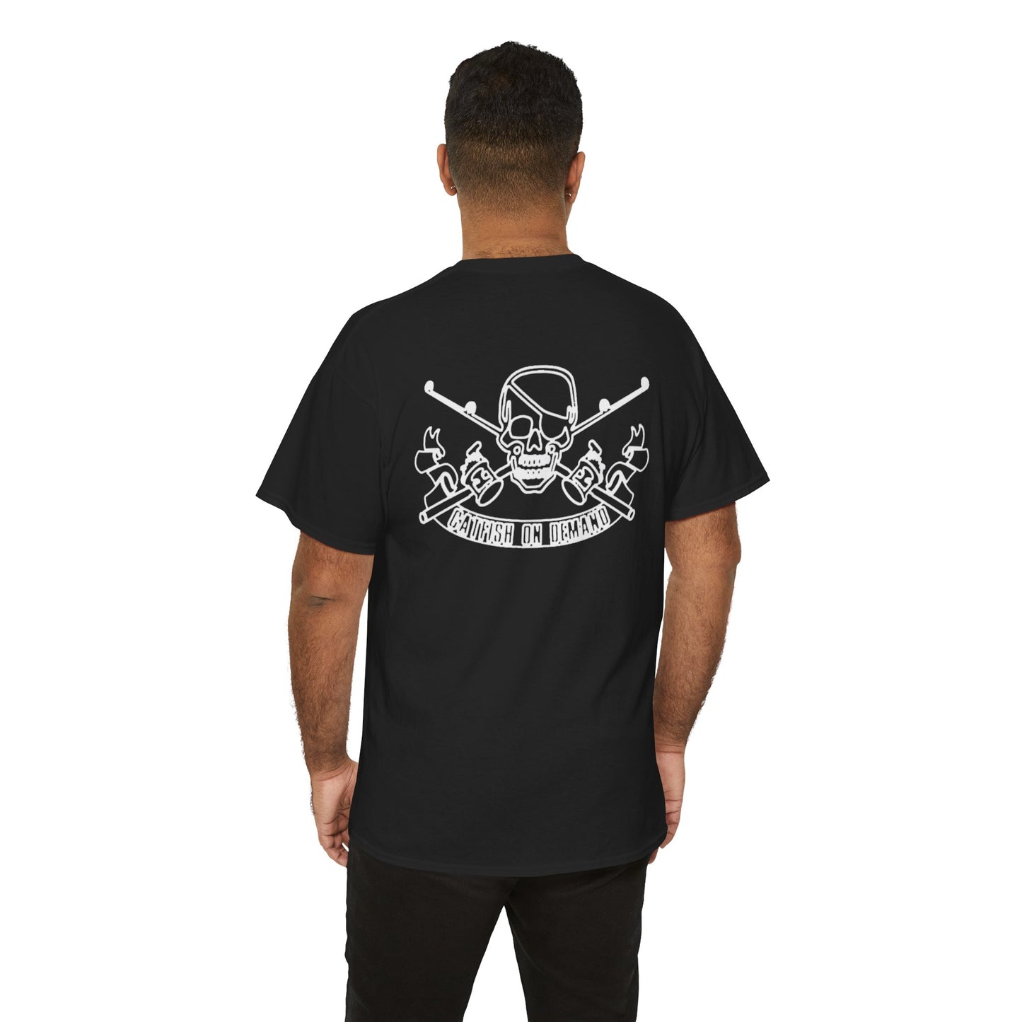 Unisex Heavy Cotton Skull and Crossbones Tee - Pirate Theme Graphic T-Shirt