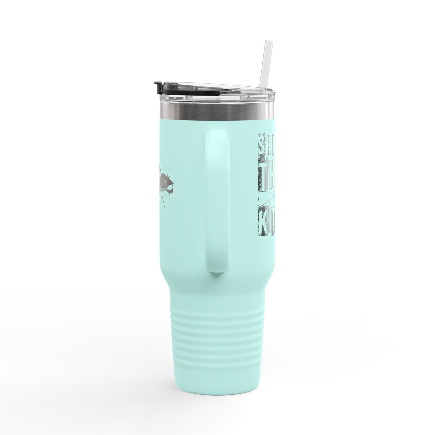 Eco-Friendly Insulated Travel Mug - 40oz with Fish Design for Adventurers