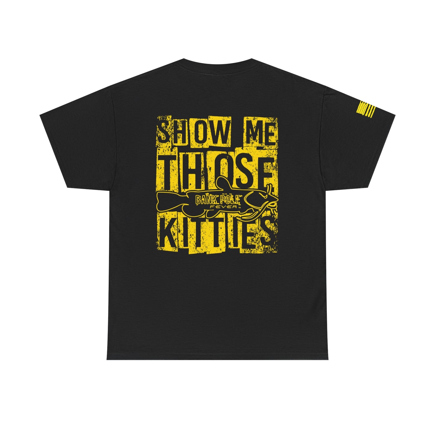Veterans-Show Me Those Kitties Unisex Heavy Cotton Tee w/ Gold logo