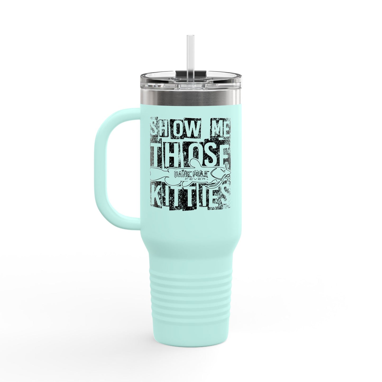 Eco-Friendly Insulated Travel Mug - 40oz with Fish Design for Adventurers