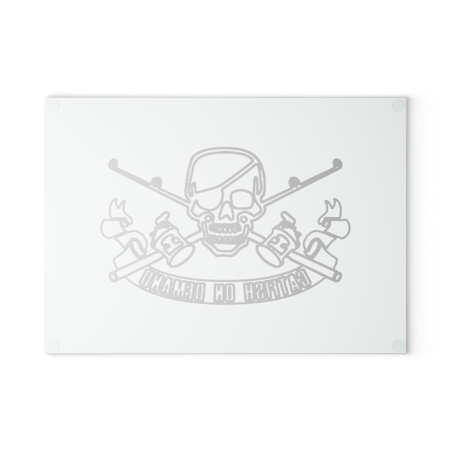 Unique Skull Graphic Glass Cutting Board - Perfect for Chefs & Gift Lovers!