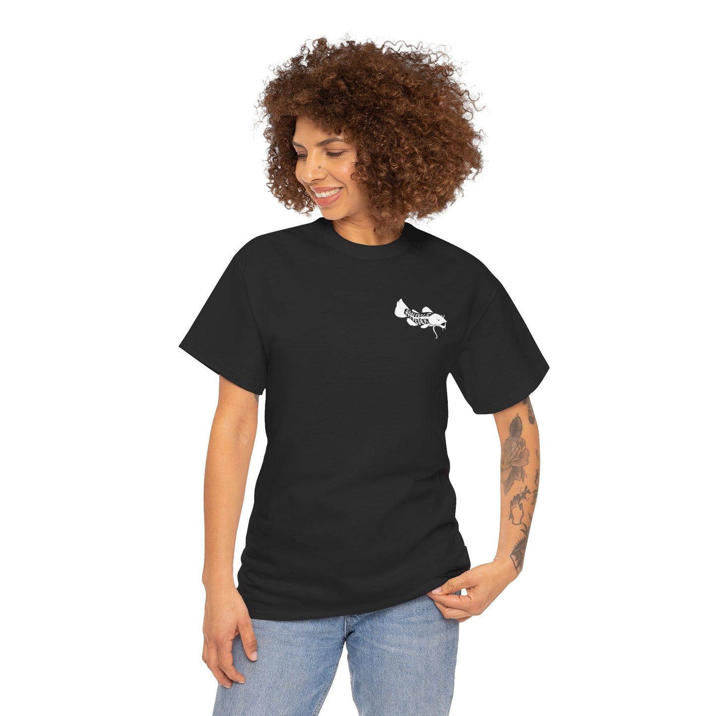 Mens/ Women's Adult Flathead Catfish Slayer Unisex Heavy Cotton Tee - Fun Fishing Shirt for Anglers
