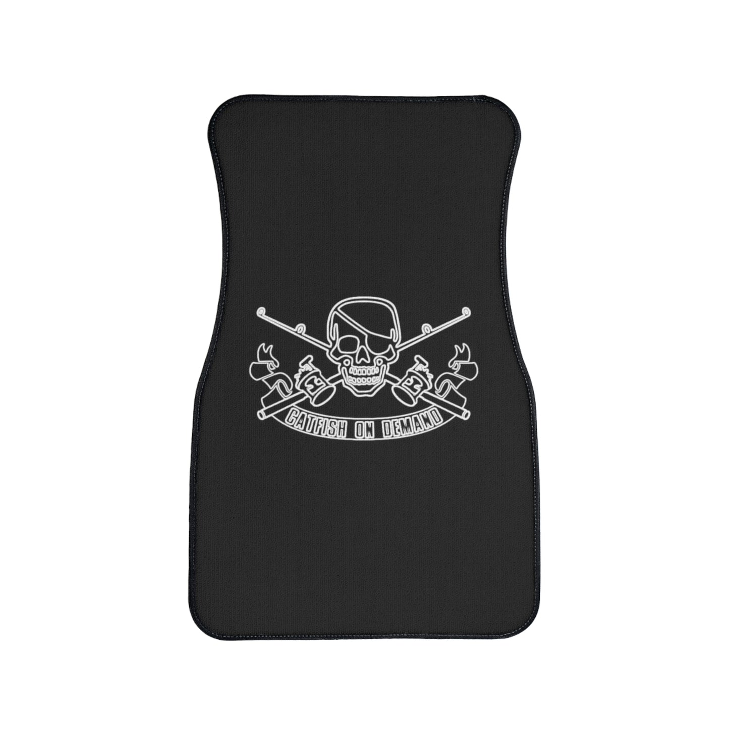 Skull & Fishing Rods Car Floor Mat - Durable Auto Accessory for Car Enthusiasts