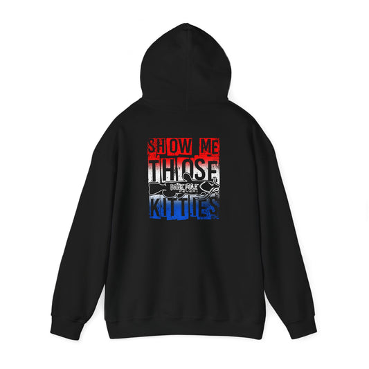 Patriotic Catfish Enthusiast Unisex Hoodie - Show Me Those Kitties Design