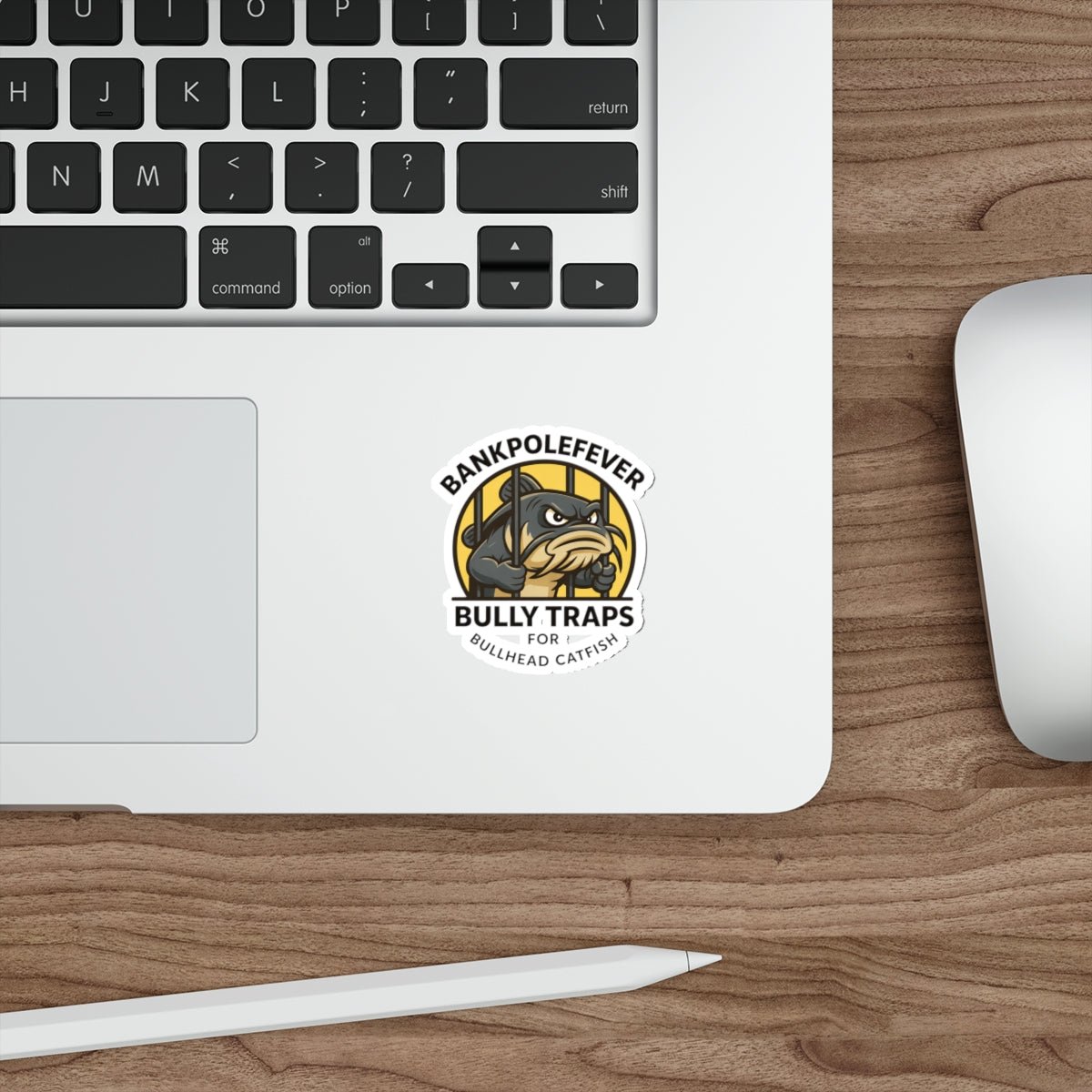 Die-Cut Sticker — “Bully Traps” Bullhead Catfish Fishing Logo (BankPoleFever)