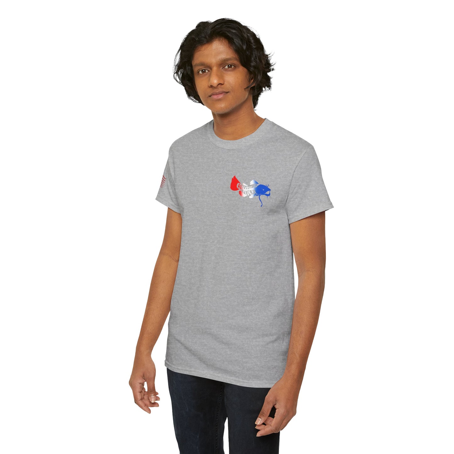 Red/white/Blue Show Me Those Kitties Unisex Heavy Cotton Tee – Bold Graphic T-Shirt for Fishermen