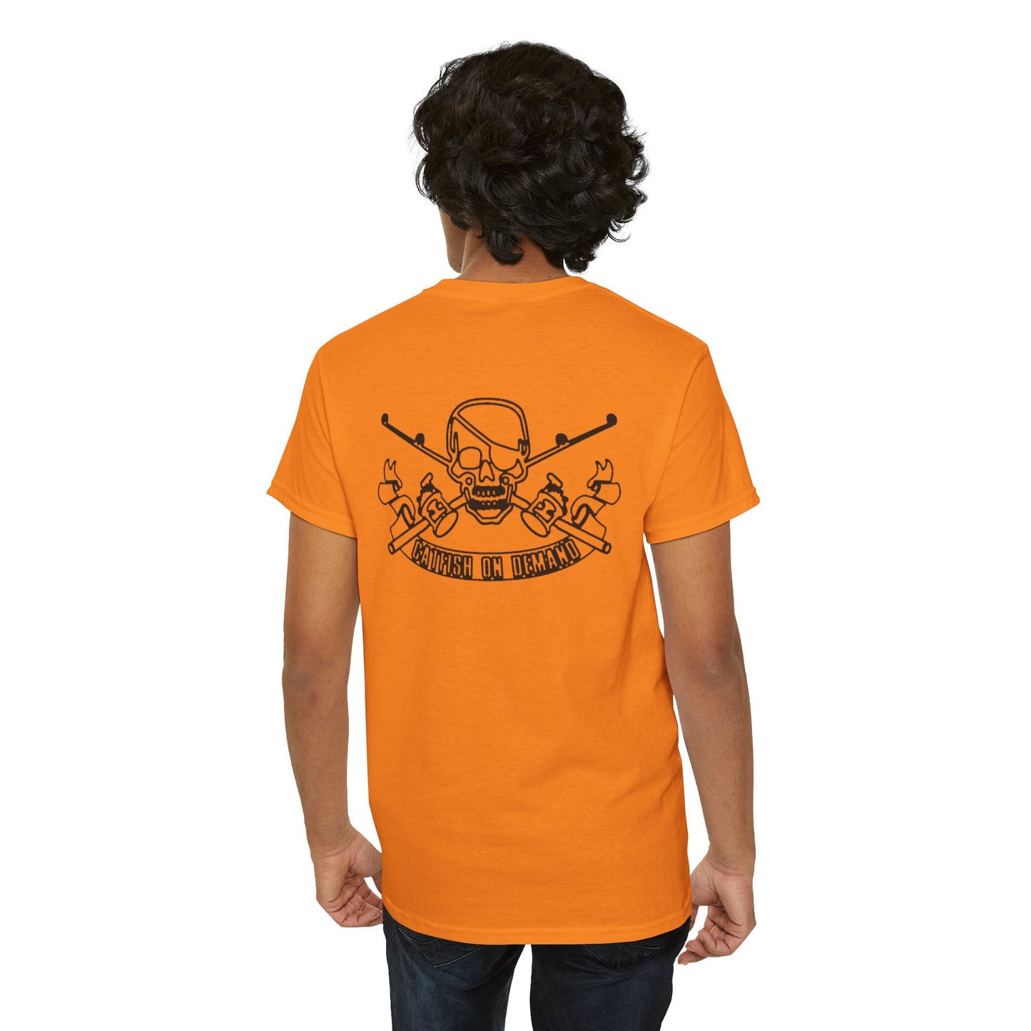 (Saftey colors)Catfish on Demand Graphic Tee for Adventure Seekers