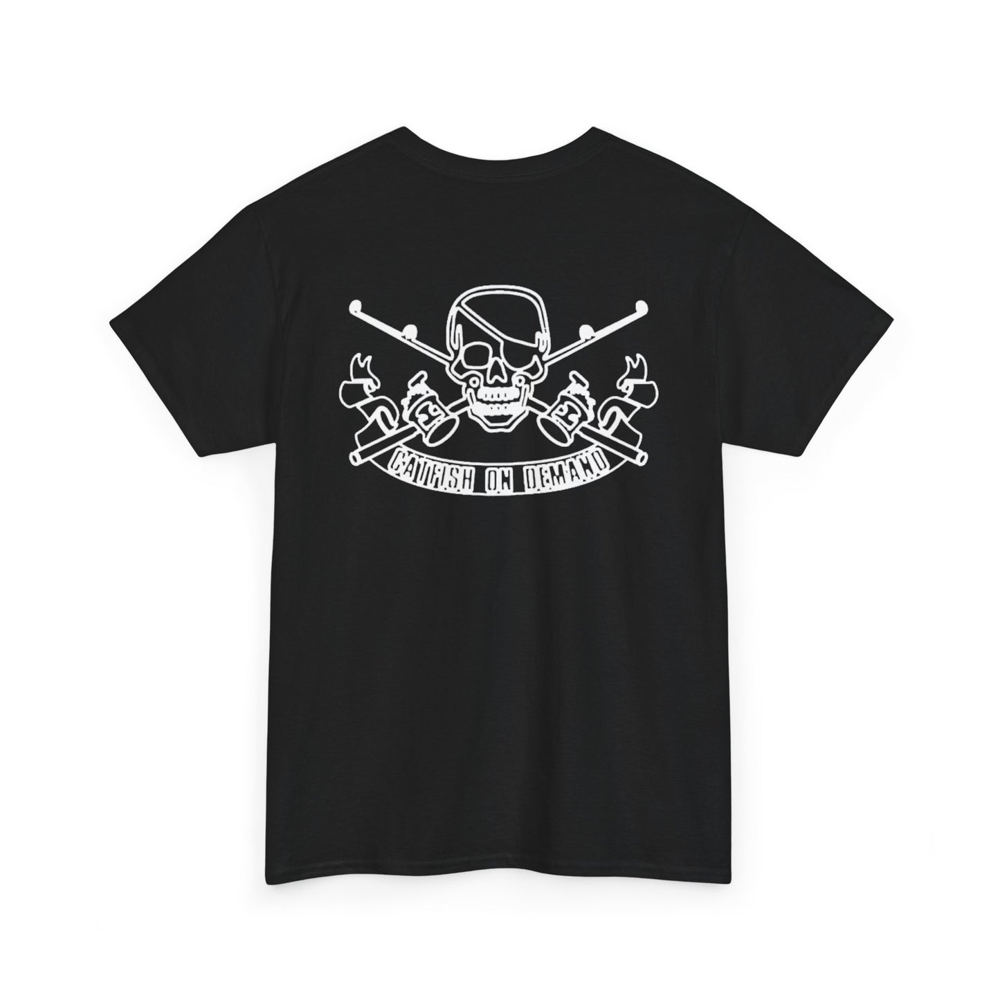 Unisex Heavy Cotton Skull and Crossbones Tee - Pirate Theme Graphic T-Shirt