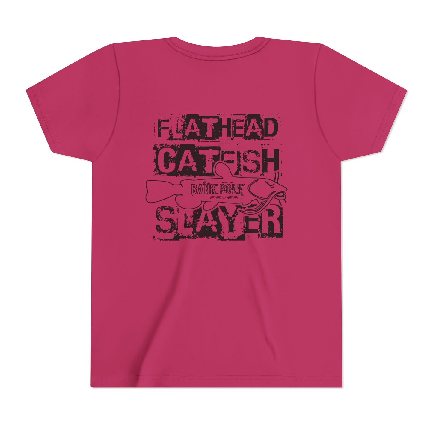 Funny Youth Short Sleeve Tee - Show Me Those Kitties Fishing Shirt