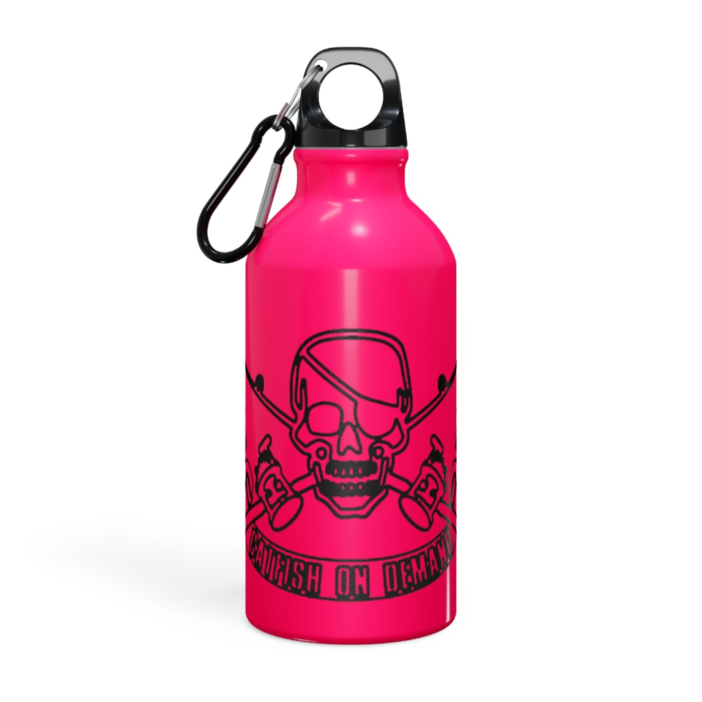 Oregon Skull and Rods Sport Bottle - Pink Skull Design for Outdoor Enthusiasts