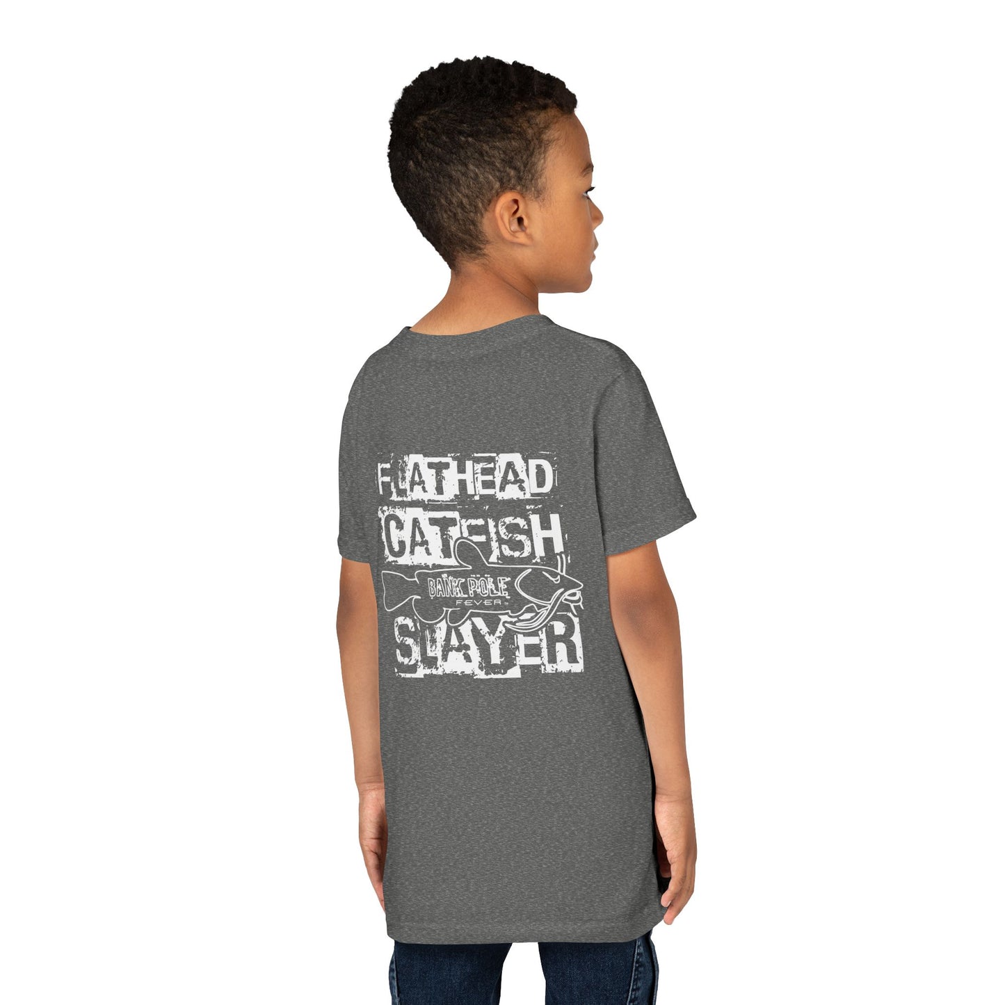 Funny Youth Short Sleeve Tee - Show Me Those Kitties Fishing Shirt