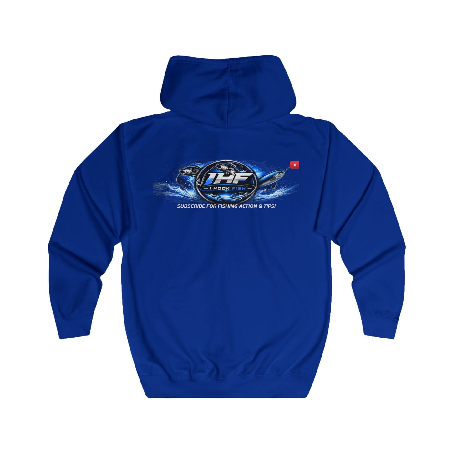 THF Racing Logo Zip Hoodie — Motorsport Graphic Full-Zip Hooded Jacket