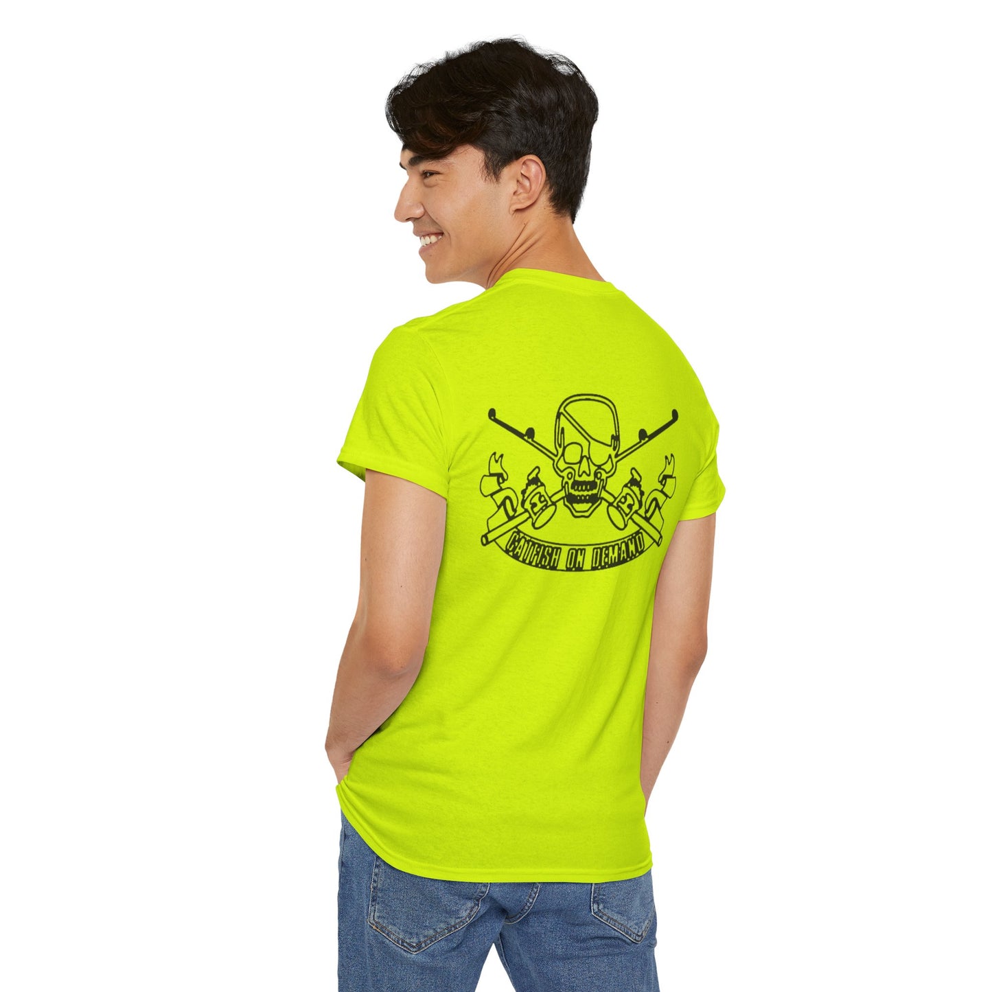 (Saftey colors)Catfish on Demand Graphic Tee for Adventure Seekers