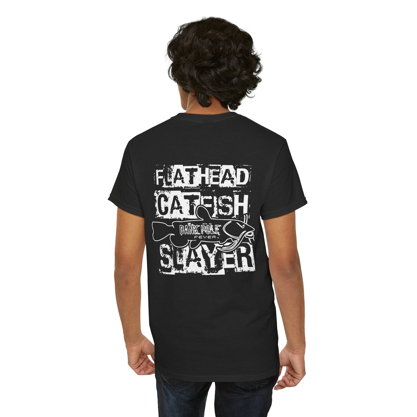 Mens/ Women's Adult Flathead Catfish Slayer Unisex Heavy Cotton Tee - Fun Fishing Shirt for Anglers