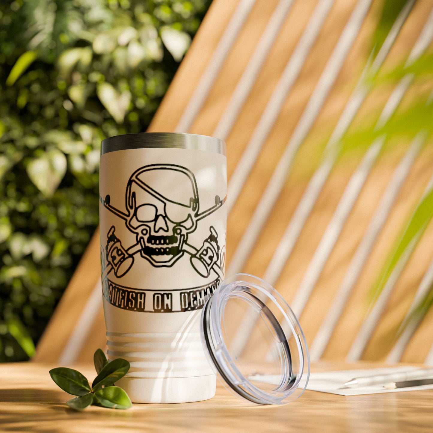 Skull & Crossbones Ringneck Tumbler - 20oz Adventure Mug for Pirates, Drinkware for Outdoor Enthusiasts