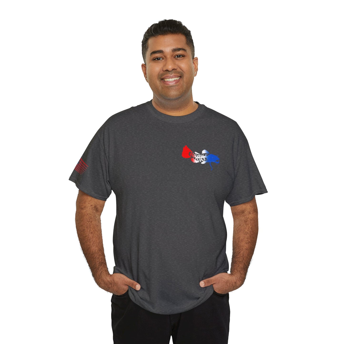 Red/white/Blue Show Me Those Kitties Unisex Heavy Cotton Tee – Bold Graphic T-Shirt for Fishermen
