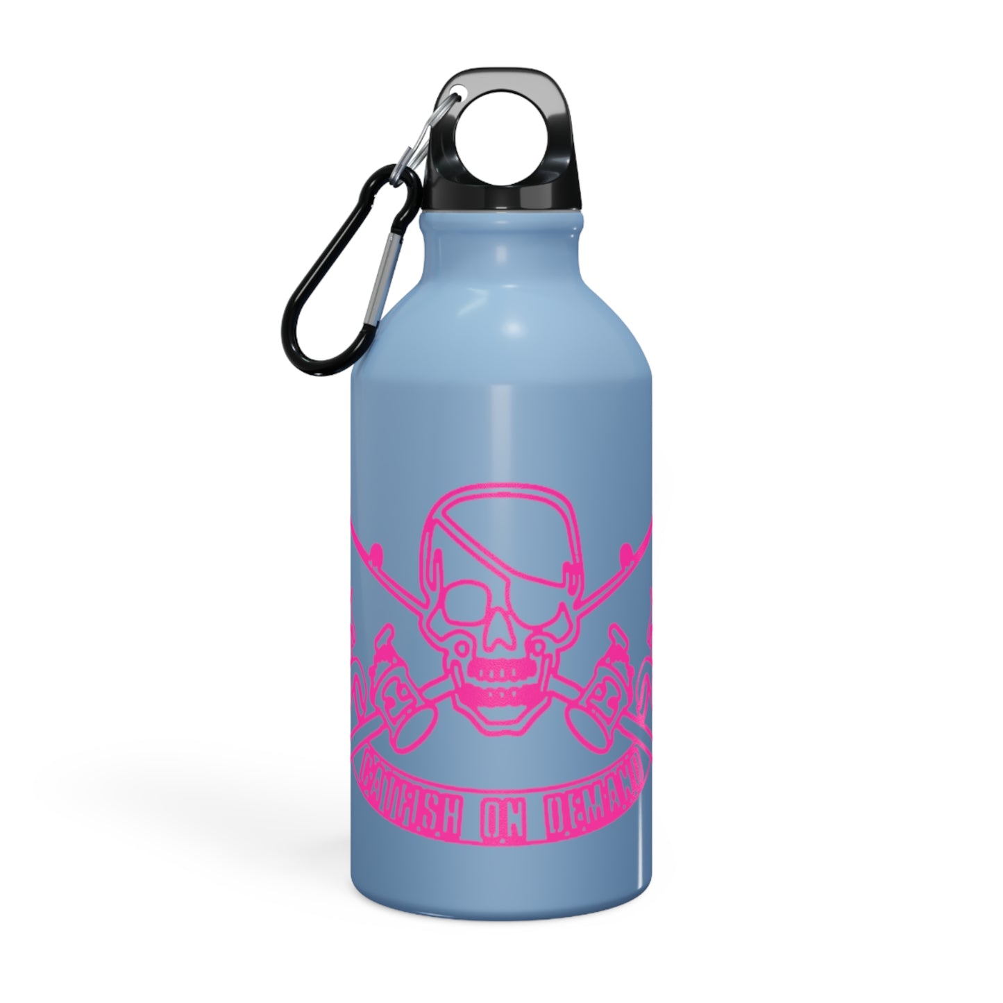 Oregon Skull and Rods Sport Bottle - Pink Skull Design for Outdoor Enthusiasts