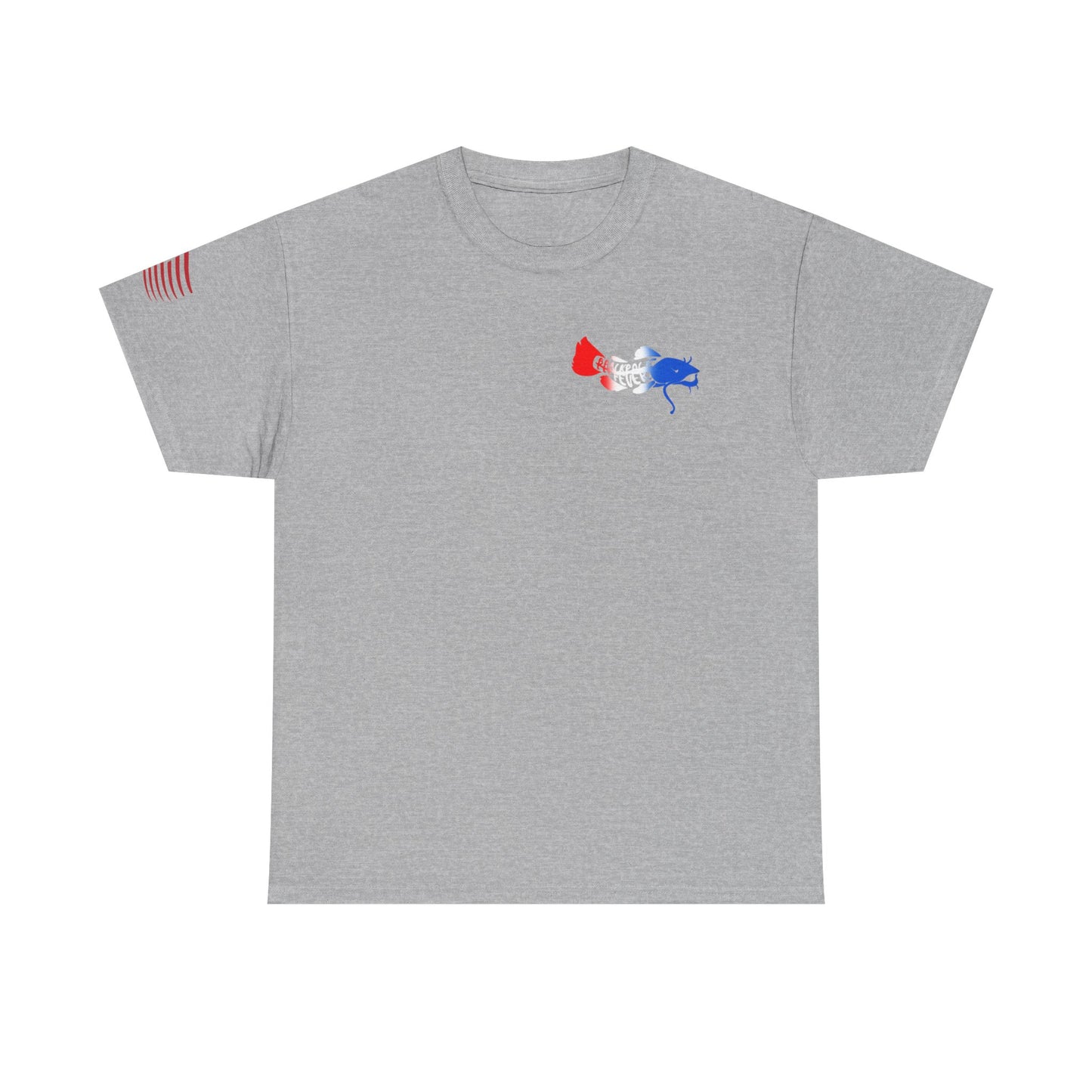 Red/white/Blue Show Me Those Kitties Unisex Heavy Cotton Tee – Bold Graphic T-Shirt for Fishermen