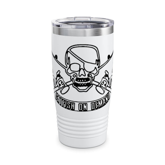 Skull & Crossbones Ringneck Tumbler - 20oz Adventure Mug for Pirates, Drinkware for Outdoor Enthusiasts