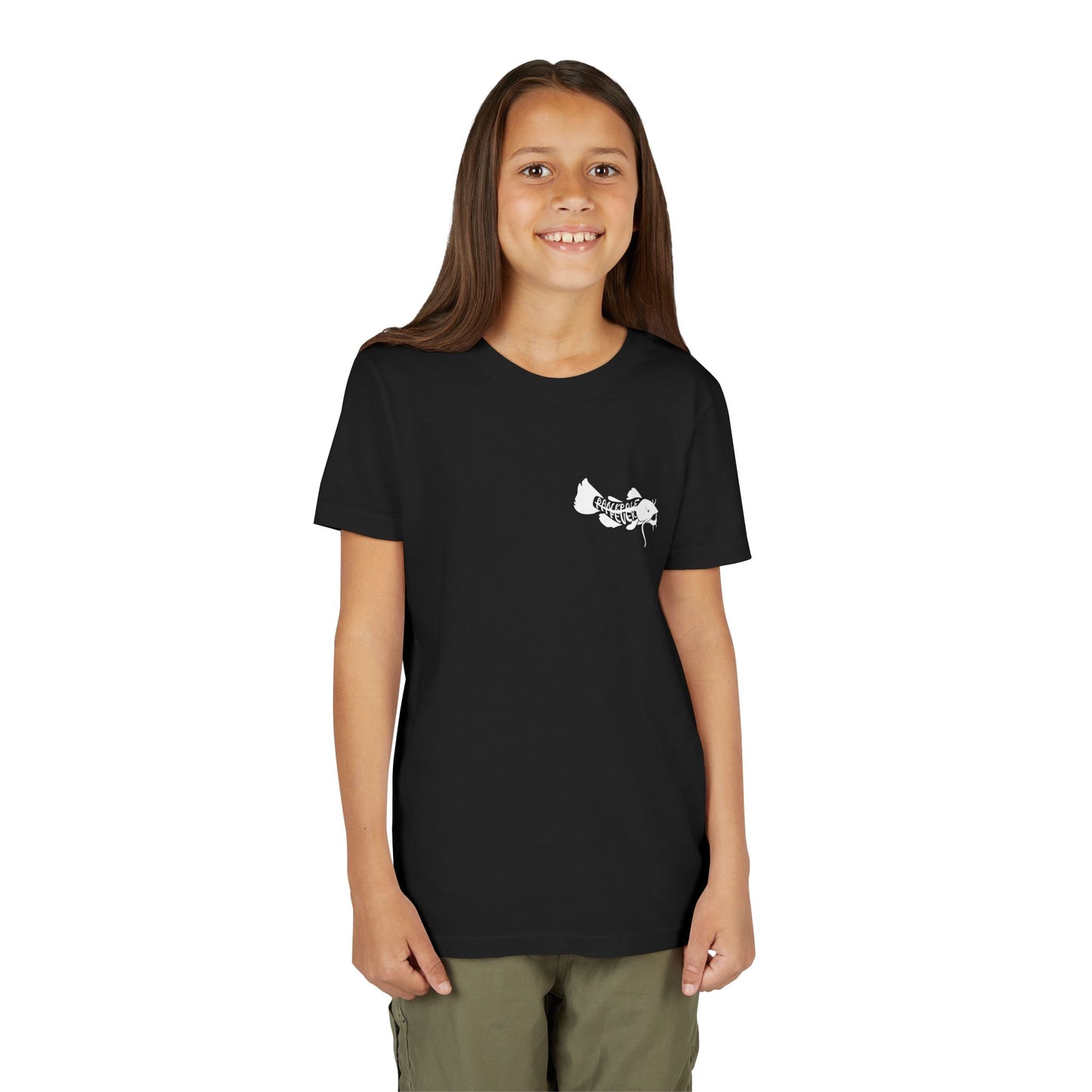 Funny Youth Short Sleeve Tee - Show Me Those Kitties Fishing Shirt