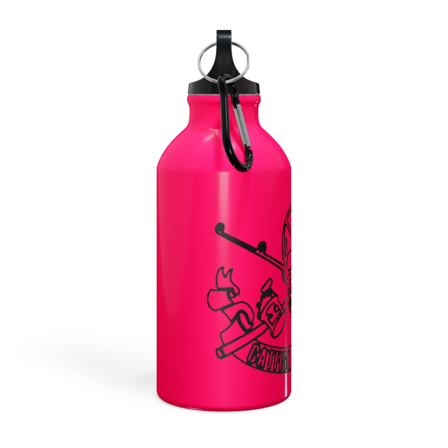 Oregon Skull and Rods Sport Bottle - Pink Skull Design for Outdoor Enthusiasts