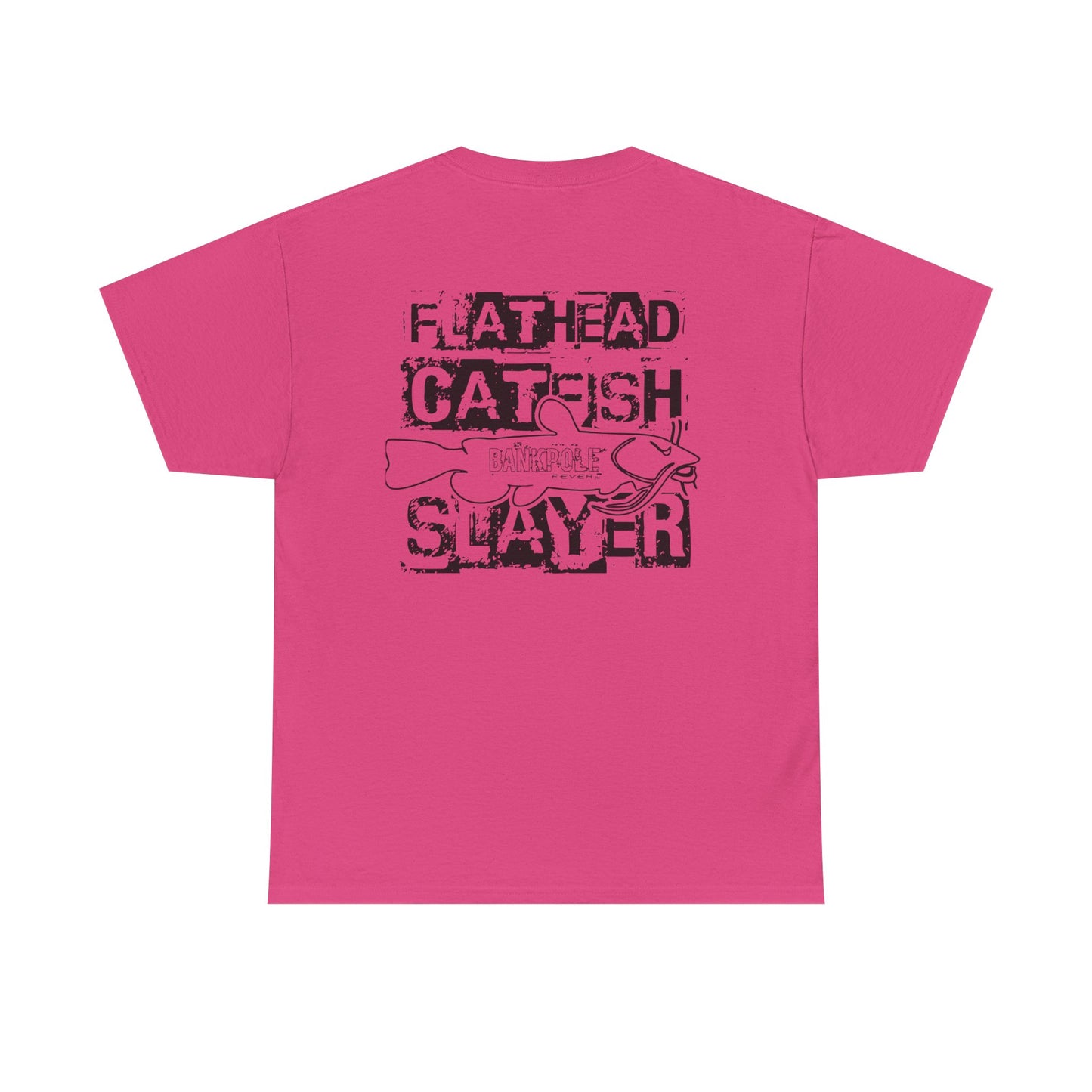 Mens/ Women's Adult Flathead Catfish Slayer Unisex Heavy Cotton Tee - Fun Fishing Shirt for Anglers