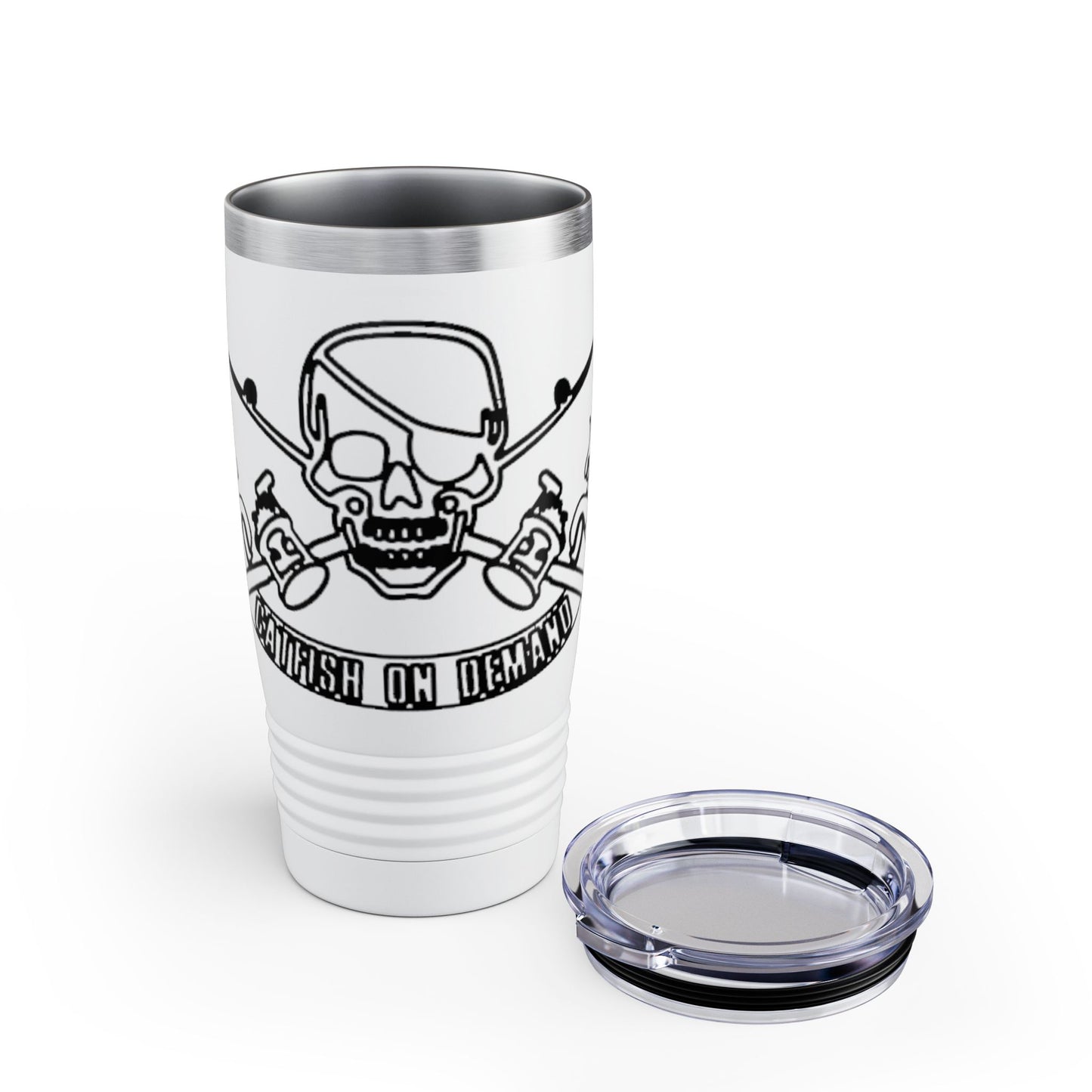 Skull & Crossbones Ringneck Tumbler - 20oz Adventure Mug for Pirates, Drinkware for Outdoor Enthusiasts