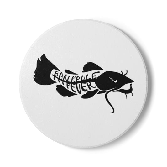 Black Catfish Ceramic Coaster - Perfect for Fishing Lovers & Home Decor