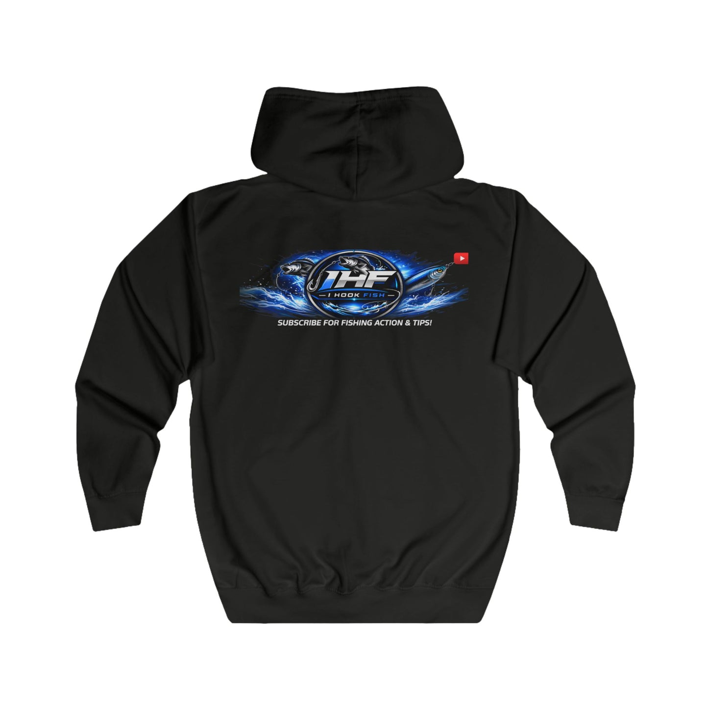 THF Racing Logo Zip Hoodie — Motorsport Graphic Full-Zip Hooded Jacket