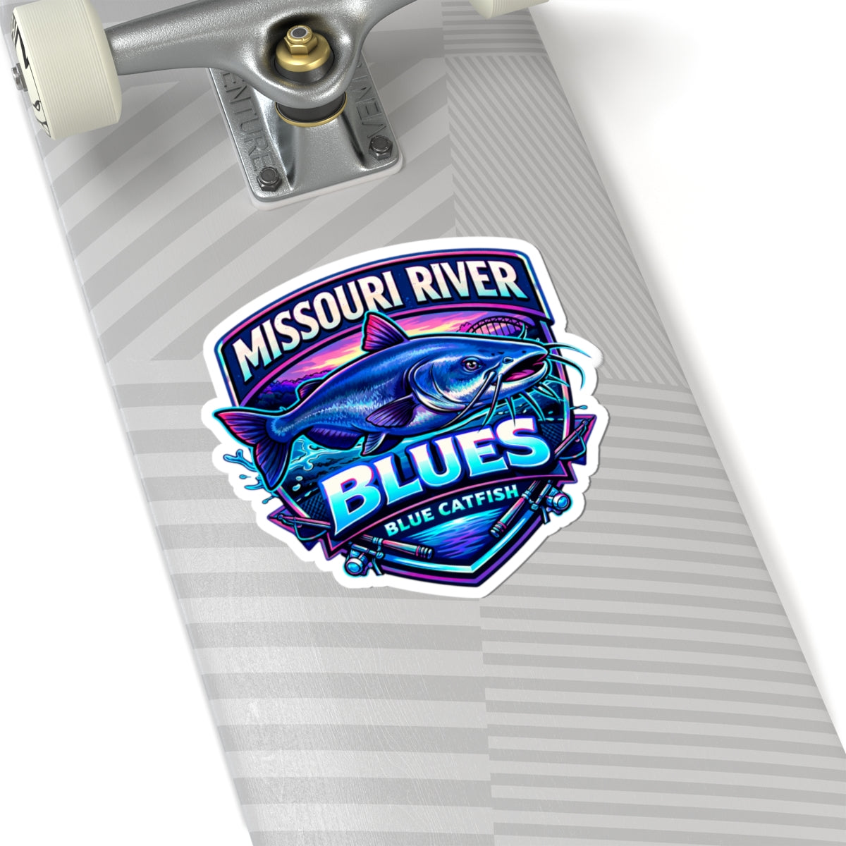 Missouri River Blues Catfish Sticker — Kiss-Cut Fishing Decal