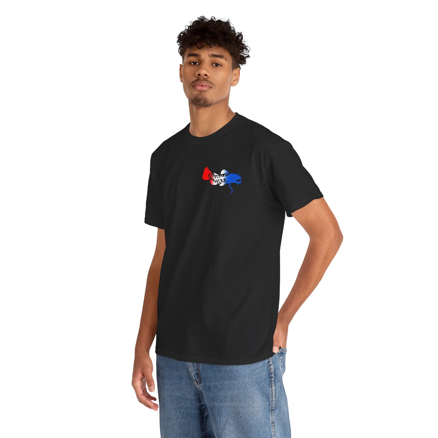 Red/white/Blue Show Me Those Kitties Unisex Heavy Cotton Tee – Bold Graphic T-Shirt for Fishermen