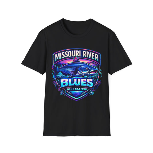 Missouri River Blues Catfish T-Shirt — Blue Catfish Fishing Tee